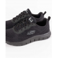 حذاء سكيتشرز تراك- نيو ستابل للنساء لون أسود ونعل أبيض- Skechers Women's Track - New Staple Shoes