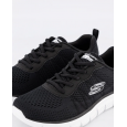 حذاء سكيتشرز تراك- نيو ستابل للنساء لون أسود ونعل أبيض- Skechers Women's Track - New Staple Shoes