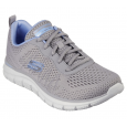 حذاء سكيتشرز تراك- نيو ستابل للنساء لون رمادي ونعل أبيض- Skechers Women's Track - New Staple Shoes