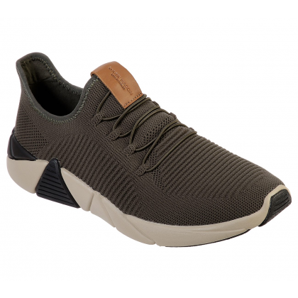 Skechers Men's Mark Nason: A-Line - Axes Shoes- حذاء سكيتشرز مارك ناسون: ايه لاين- اكسيس للرجال لون زيتي ونعل أبيض