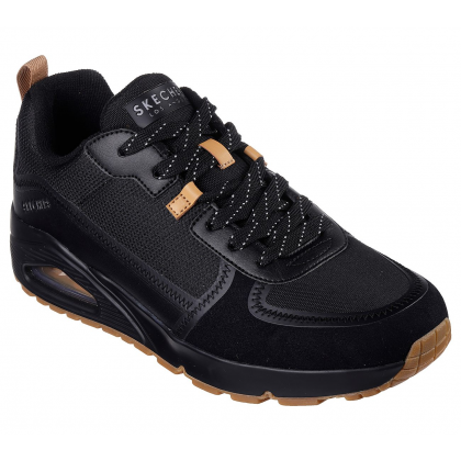 حذاء سكيتشرز أونو - لاايوفر للرجال لون أسود وبني- Skechers Men's Uno - Layover Shoes