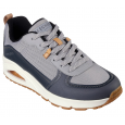 حذاء سكيتشرز أونو - لاايوفر للرجال لون رمادي وكحلي ونعل أبيض- Skechers Men's Uno - Layover Shoes