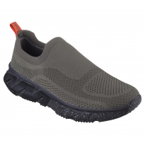 Skechers Men's Mark Nason: Ziggy-Hesh Slip-on Shoes- حذاء سكيتشرز مارك ناسون: زيغي هيش سليب أون للرجال لون بيج ونعل رمادي