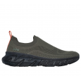 Skechers Men's Mark Nason: Ziggy-Hesh Slip-on Shoes- حذاء سكيتشرز مارك ناسون: زيغي هيش سليب أون للرجال لون بيج ونعل رمادي