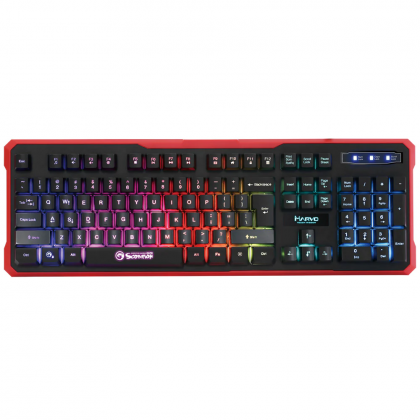 لوحة مفاتيح (كيبورد) لاسلكي للألعاب من مارفو لون أسود-Marvo K629G RGB Wired Gaming Keyboard