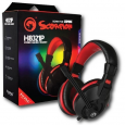 سماعات رأس مع ميكروفون من مارفو لون أسود وأحمر- Marvo Scorpion H8321P Headset