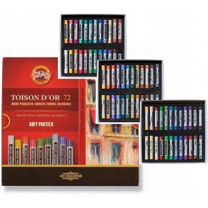 Soft Pastels KOH-I-NOOR Toison D'or 72 COLOUR أقلام باستيل للرسم من كوه اي نور عدد 72