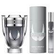 طقم انفيكتوس بلاتينيوم من باكو رابان للرجال (3 قطع) - Paco Rabanne Men's Invictus Platinum Eau de Parfum 3 Piece Set