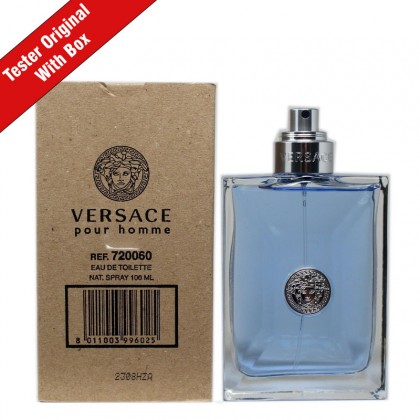 عطر فيرساتشي بور أوم تستر للرجال او دي تواليت من فيرساتشي 100مل - Versace Pour Homme Tester by Versace EDT for Men 100ml