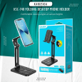 حامل موبايل مكتبي ثابت من كاكوسيجا لون أسود - KAKUSIGA KSC-740 Folding Desktop Phone Tablets Holder