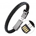 Bracelet data cable micro -كابل سريع لنقل البيانات على شكل سوار يد مايكرو لون أسود