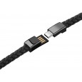 Bracelet data cable type c -كابل سريع لنقل البيانات على شكل سوار يد تايب سي لون أسود