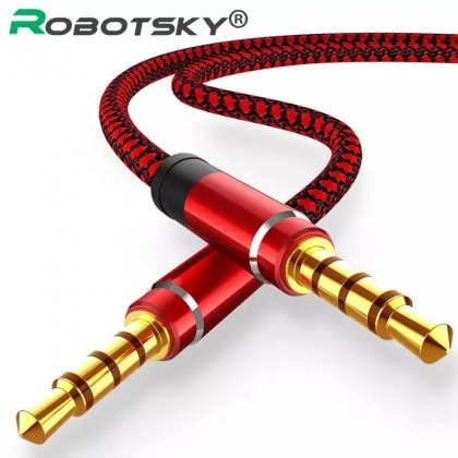 Audio Cable 3.5 AUX 1m - كابل صوت طول 1 متر من فونيكس