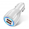 شاحن سيارة 35 واط بمنفذين من فونيكس لون أبيض- Fonix Car Charger QC 3.0 Two Ports