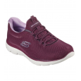 حذاء سكيتشرز سوميتس- فان فلير للنساء لون خمري ونعل أبيض- Skechers Women's Summits - Fun Flair Shoes