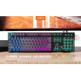 كيبورد العاب KB09 موكسوم اضاءة LED (مفاتيح كاملة 104) - MOXOM MX-KB09, USB Gaming Keyboard Rainbow BackLight