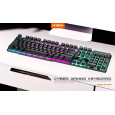 كيبورد العاب KB09 موكسوم اضاءة LED (مفاتيح كاملة 104) - MOXOM MX-KB09, USB Gaming Keyboard Rainbow BackLight