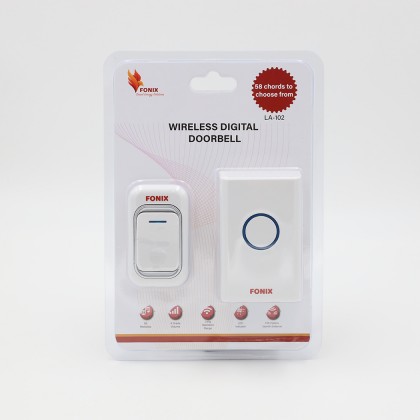 جرس لاسلكي يعمل بالكهرباء من فونيكس - FONIX Wireless Digital Doorbell LA-102