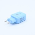 شاحن فونيكس 18 واط بمنفذين مع كابل وصلة ايفون لون أزرق فاتح - Fonix KwKw PD001 18 W Power Adapter