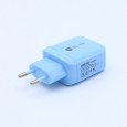 شاحن فونيكس 18 واط بمنفذين مع كابل وصلة ايفون لون أزرق فاتح - Fonix KwKw PD001 18 W Power Adapter