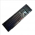 كيبورد العاب KB09 موكسوم اضاءة LED (مفاتيح كاملة 104) - MOXOM MX-KB09, USB Gaming Keyboard Rainbow BackLight