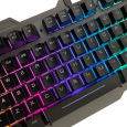 كيبورد العاب KB10 موكسوم اضاءة RGB (مفاتيح كاملة 104) زر FN، (كابل 1.45M) - MOXOM MX-KB10 Gaming Mouse Keyboard Suspension RGB Light Gaming Keyboard