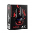 ماوس سلكي ضوئي للألعاب I MICE Gaming X7 لون أسود مع إضاءة LED بألوان متعددة