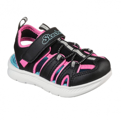 صندل سكيتشرز سي فليكس 2.0 للأطفال لون أسود وزهري-Skechers Girls' C - Flex 2.0 Sandal