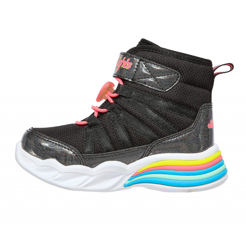 حذاء سكيتشرز اس لايت سويت هارت للأطفال لون أسود-Skechers S Lights