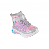 حذاء سكيتشرز سويت هارت- دريمي لوف للأطفال لون زهري وسكني-Skechers Sweetheart Lights - Dreamy Love Shoes