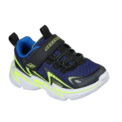 SKECHERS Wavetronic Velcro Low Shoes - حذاء سكيتشرز ويف ترونك للأطفال لون أسود وأخضر