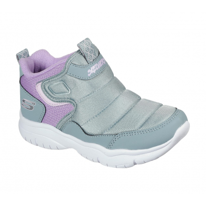 حذاء سكيتشرز فليس بلاست للأطفال لون رمادي وبنفسجي-Skechers Kids' Flex Blast Shoes