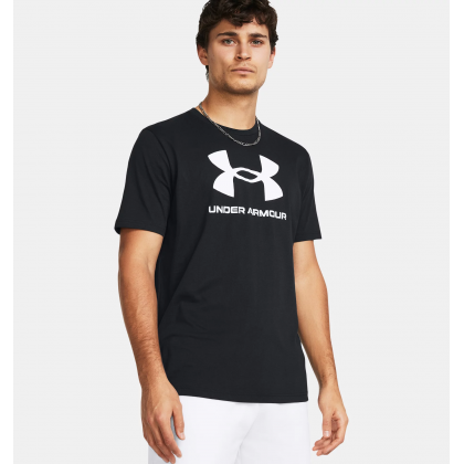 Under Armour Men's UA Sportstyle Logo T-shirtتيشيرت اندر ارمور سبورت ستايل لوجو للرجال لون أسود