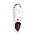 حذاء سكيتشرز كوبا كورت- فولي لو للرجال لون أبيض وعنابي - Skechers Men's Koopa Court - Volley Low Varsity Shoes