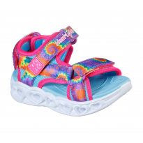 صندل سكيتشرز اس لايت: هارت لايت للأطفال لون زهري-Skechers Girls' S Lights: Heart Lights Sandal