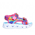 صندل سكيتشرز اس لايت: هارت لايت للأطفال لون زهري-Skechers Girls' S Lights: Heart Lights Sandal