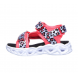 صندل سكيتشرز اس لايت: هارت لايت للأطفال لون زهري-Skechers Kids' S Lights: Heart Lights - Savvy Cat Sandal