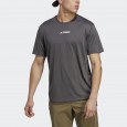 تيشيرت اديداس تريكس ملتي للرجال لون رمادي غامق- adidas Mens'TERREX Multi Tee - Grey