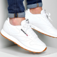 Reebok Unisex Classic Leather Shoes - حذاء ريبوك كلاسيك جلد للجنسين لون أبيض