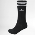adidas Unisex' Solid Crew Socks (3 Pairs)- جوارب اديداس سويلد كرو (3 أزواج) للأطفال للجنسين بألوان متعددة