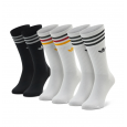 adidas Unisex' Solid Crew Socks (3 Pairs)- جوارب اديداس سويلد كرو (3 أزواج) للأطفال للجنسين بألوان متعددة