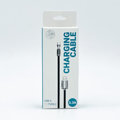 كابل تايب سي من 9 برو لون أسود- Charging Cable UBC to Type C By 9PRO 3.3A black