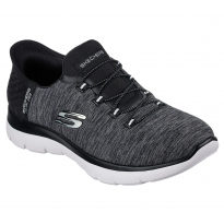 حذاء سكيتشرز سليب انس: سميت للنساء لون اسود ونعل ابيض- Skechers Women's Slip-ins: Summits - Dazzling Haze Shoes