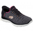 حذاء سكيتشرز سليب انس: سميت للنساء لون رمادي واسود - Skechers Women's Slip-ins: Summits - Dazzling Haze Shoes