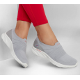 حذاء سكيتشرز دي لوكس كمفورت للنساء لون رمادي وأبيض -Skechers Womens D'Lux Comfort-Glow Time Shoes