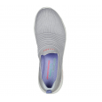 حذاء سكيتشرز دي لوكس كمفورت للنساء لون رمادي وأبيض -Skechers Womens D'Lux Comfort-Glow Time Shoes