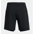 شورت اندر ارمور لانش7 2 في 1 للرجال لون اسود-Under Armour Men's UA Launch 7" 2-in-1 Shorts