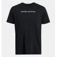 Under Armour Men's UA Heavyweight Logo Overlay T-shirt-تيشيرت اندر ارمور هيفي وايت لوجو اوفر ليه للرجال لون اسود