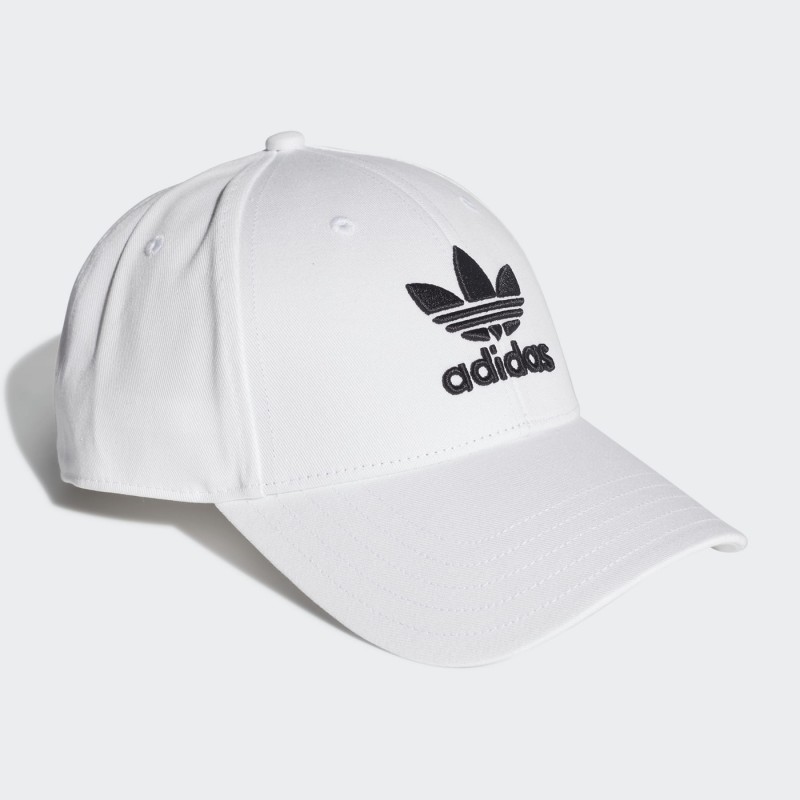 طاقية اديداس تريفول بيسبول للجنسين لون ابيض-adidas Unisex' Trefoil Baseball Cap White