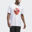 تيشيرت اديداس فلورال هوبس جرافيك للرجال لون ابيض-adidas Mens' Floral Hoops Graphic Tee - White